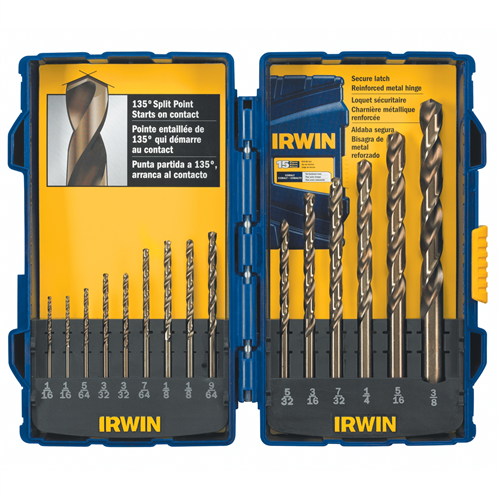 316015 Hanson Drill Bit 15 Pc. Cobalt Alloy Steel Set
