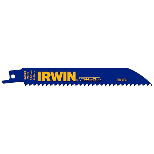 372624P5 Hanson Reciprocating Saw Blade, Metal Cutting, 6 In., 24