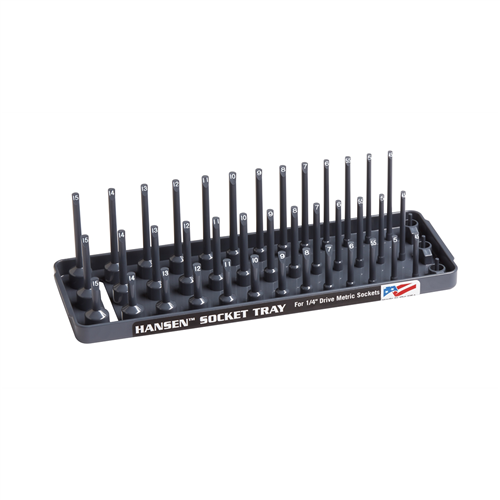 14023 Hansen Global 1/4" Dr. Metric 3-Row Soc Tray