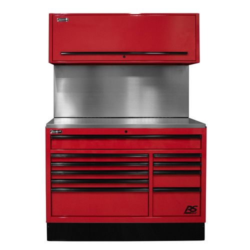 RDCTS54001 Homak Manufacturing 54 In. Cts Centralized Tool Storage With Solid Back Splash Set, Red
