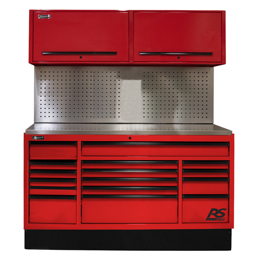 RDCTS72002 Homak Manufacturing 72 In. Cts Centralized Tool Storage With Tool Board Back Splash Set, Red