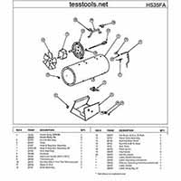 HEATSTAR HS35FA  PARTS AND PARTS LIST