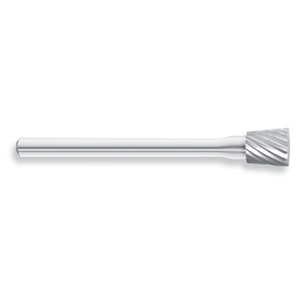SN-51 Sn-51 Solid Carbide Burr, Inverted Cone Shape, 10 Degree Angle, Single Cut