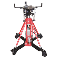 3102A American Forge & Foundry Aff - Transmission Jack - Hydraulic - Telescopic - Two Stage - 2,000 Lbs. Capacity - 37" Min H To 76" High H - Manual Foot Pedal / Air Assist - Double Pump Quick Lift