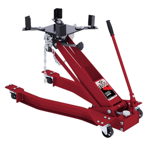 AFF - Transmission Jack - Hydraulic - Floor Style - Low Profile Wishbone Style - 1,000 Lbs. Capacity - 6.875" Min H to 31.75" High H - Manual Hand Pump - Heavy Duty