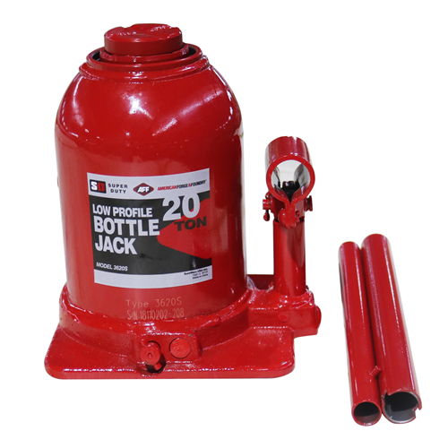 3620S American Forge & Foundry Aff - Bottle Jack - 20 Ton Capacity - Low Profile - Manual - Super Duty