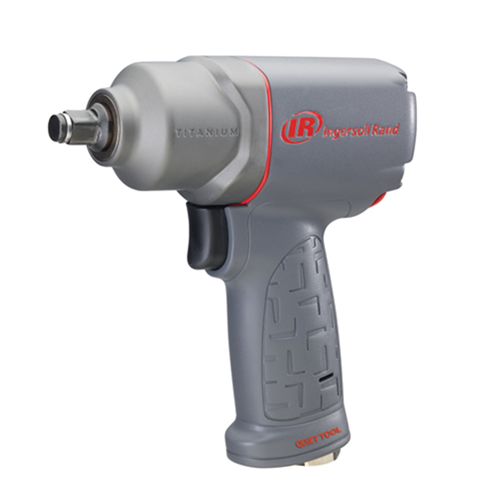 2125QTIMAX Ingersoll Rand 1/2" Air Impact Wrench, Quiet, 330 Ft-Lbs Max Torque, Maintenance Duty, Pistol Grip, Titanium Hammercase