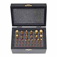M30TIN Ingersoll Rand Carbide Grinding Burr Mega Kit, 30-Piece, 1/4" & 1/2" Shank, Various Head Diameters And Shapes With Hard Case