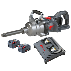 W9691-K2E Ingersoll Rand 20V High-Torque 1" Cordless Impact Wrench Kit, 3000 Ft-Lbs Nut-Busting Torque, 2 Batteries And Charger, 6" Extended Anvil