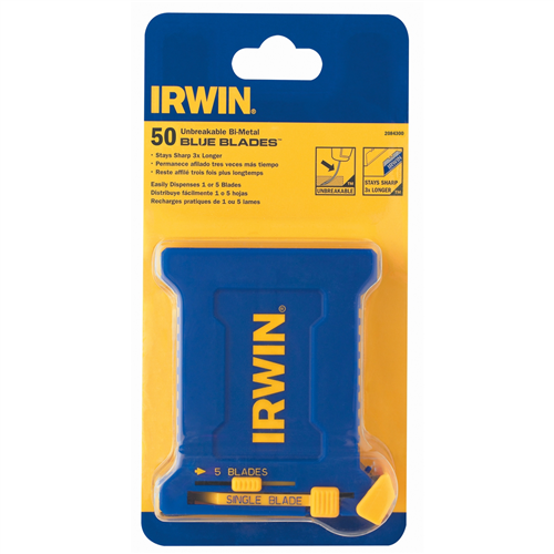 2084300 Irwin Industrial 50Pk Bi-Metal Razor Blades "Blue Blade" 50 Pk