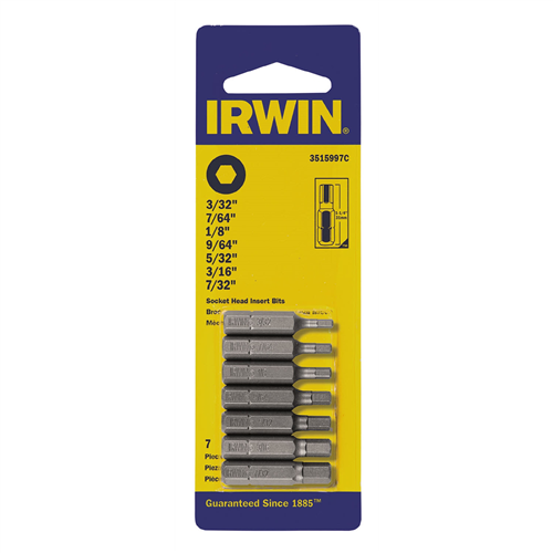 3515997C Irwin Industrial 1-1/4In 7Pc 3/32" Thru 1-1/4"