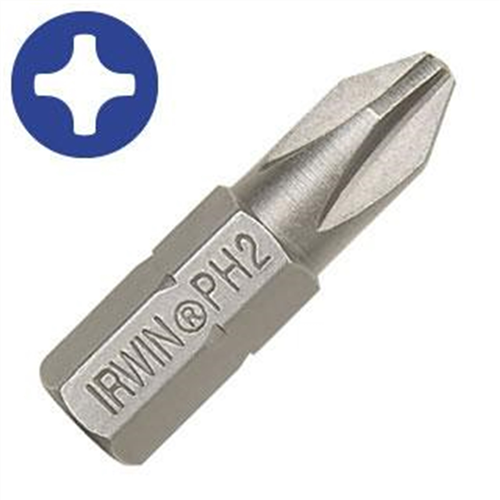 3510052C Irwin Industrial #1 Phil Insert Bit 1" 2Pc