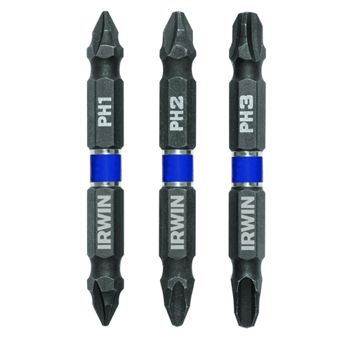 IWAF32DEPHMIX3 Irwin Industrial 3Pc Double-Ended Screwdriver Power Bit 2-3/8