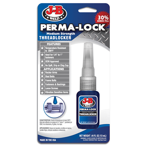 24213 J B Weld J-B Weld Perma-Lock 13 Ml. Blue Threadlocker