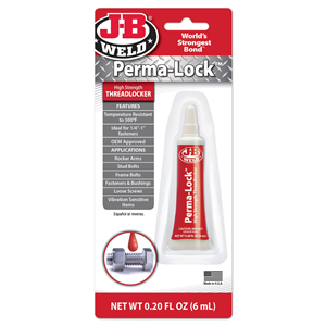 27106 J B Weld J-B Weld Perma-Lock 6 Ml. Red Threadlocker