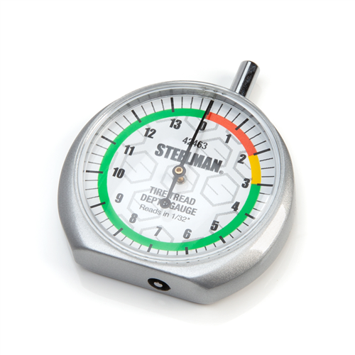 42463 J S Products (Steelman) Dial-Type Color-Coded Tread Depth Gauge