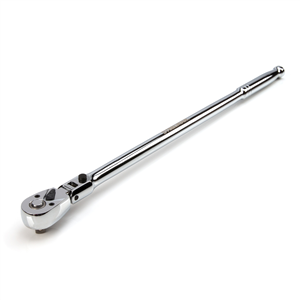 60574 3/8-Inch Drive 72-Tooth 180-Degree Flex-Head Reversible Quick-Release Ratchet With 18-Inch Long Full Polish Handle