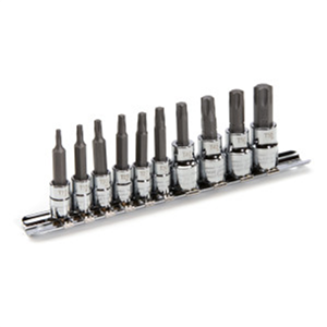 78362 1/4-Inch And 3/8-Inch Drive Torx/Star Hex Bit Socket Set, 10-Piece