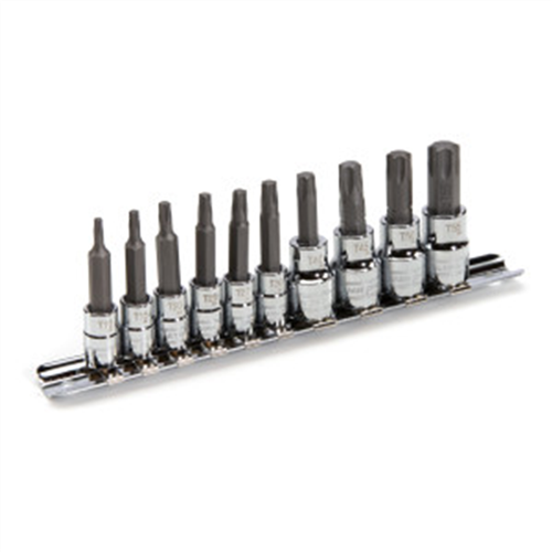 78362 1/4-Inch And 3/8-Inch Drive Torx/Star Hex Bit Socket Set, 10-Piece