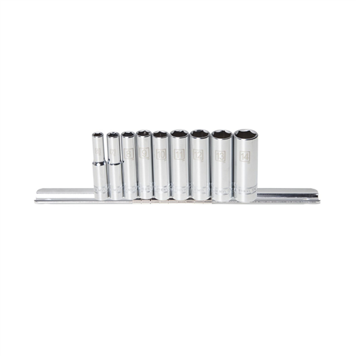 78521 1/4-Inch Drive 6-Point Deep Metric Socket Set, 9-Piece