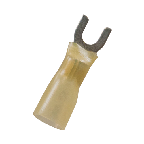 2357J The Best Connection 12-10 #8 Yellow Cs Heat Shrink Spade 10 Pcs
