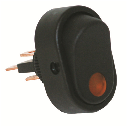 2702-2J The Best Connection 16 Amp 12V Red Oval Rocker