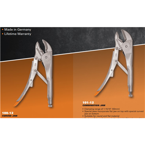 LNG903 Lang 2Pc 12" Locking Pliers Set