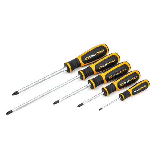 80052H Gearwrench 5 Pc. Phillips&Reg; Dual Material Screwdriver Set
