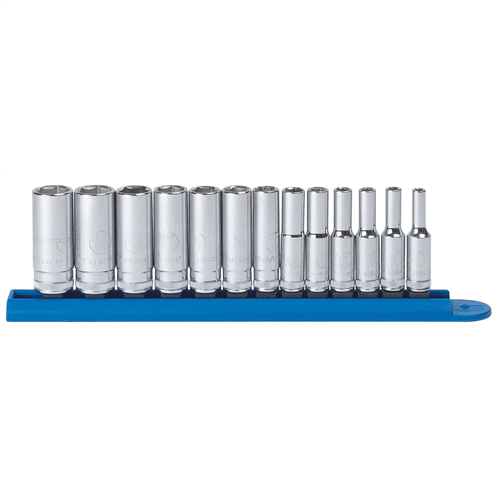 80304 Gearwrench 13Pc 1/4" Drive 6Pt Deep Metric Socket Set