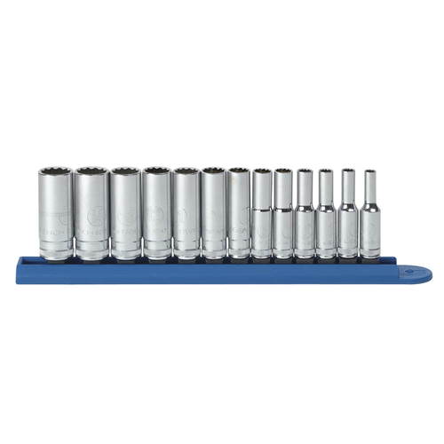 80308 Gearwrench 13Pc 1/4" Dr 12Pt Deep Metric Socket Set