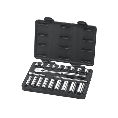 80557 Gearwrench 21Pc 3/8" Drive Sae Socket Set (Std / Deep)