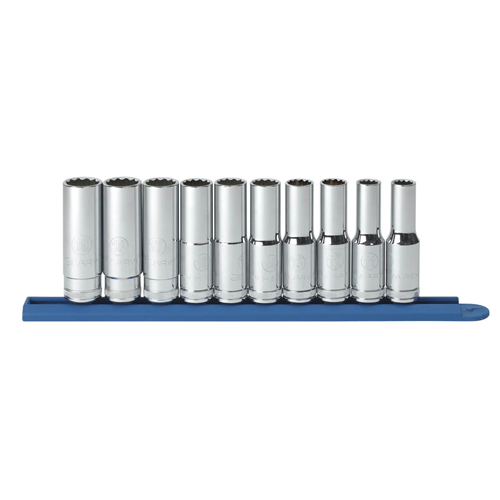 80712 Gearwrench 10Pc 1/2" Dr 12Pt Deep Metric Socket Set