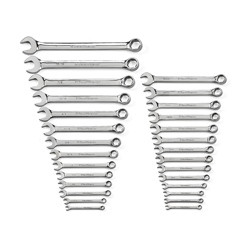 81923 Gearwrench 28 Pc Full Polish Comb Wrench Set 6 Pt Sae/Mm
