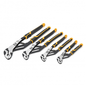 82594C Gearwrench 4 Pc. Pitbull Auto-Bite Tongue & Groove Dual Material Pliers With K9 Jaws