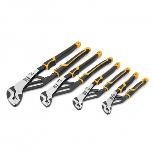 82594C Gearwrench 4 Pc. Pitbull Auto-Bite Tongue & Groove Dual Material Pliers With K9 Jaws