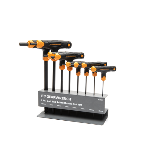 83520 Gearwrench 8Pc Metric T Handle Ball End Hex Key Set
