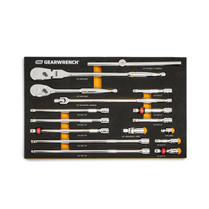 86522 Gearwrench 18 Pc. 1/2" 90-Tooth Ratchet & Drive Tool Set