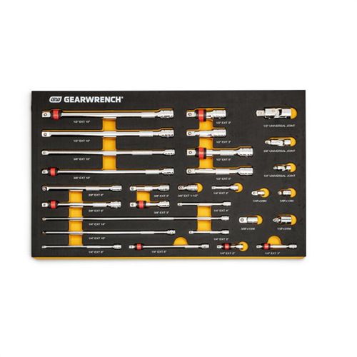 86523 Gearwrench 29 Pc. 1/4", 3/8", 1/2" Drive Chrome Tool Accessories Set
