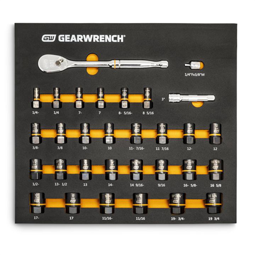 86525 Gearwrench 31 Pc. Bolt Biter Ratchet Socket Set Mm/Sae