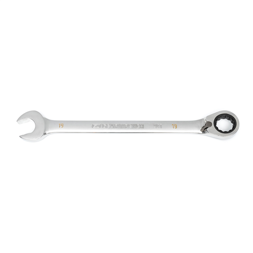 19mm 90-Tooth 12 Point Reversible Ratcheting Wrench