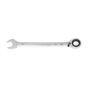 24mm 90-Tooth 12 Point Reversible Ratcheting Wrench