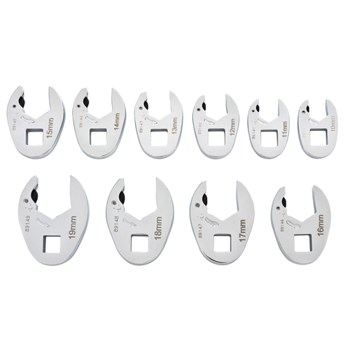 89119 Gearwrench 10-Pc Ratcheting Crowfoot Mm Set