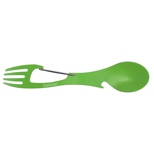 1145GRNX Kershaw Xl Green Spoon, Fork, Bottle Opener Car