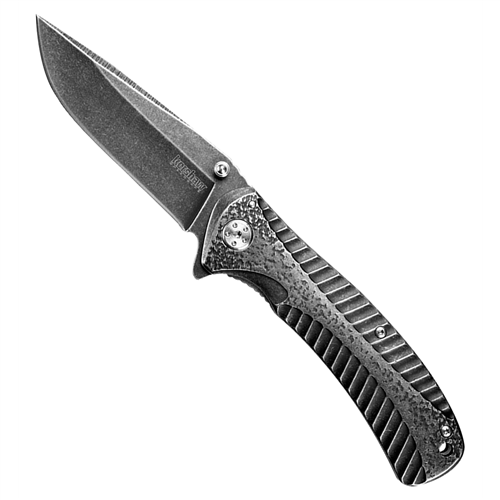 1301BW Kershaw 3.4" Starter Flipper Knife With Blackwash