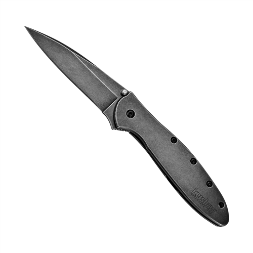 1660BLKW Kershaw 3" Leek With Blackwash Finish