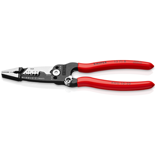 13 71 8 Knipex Forged Wire Strippers - Non-Slip Plastic Coated Handle