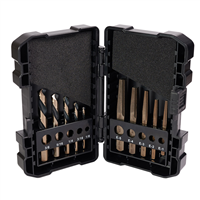 KnKut 10 Piece Left Hand Screw Machine Drill & Square Extractor Set