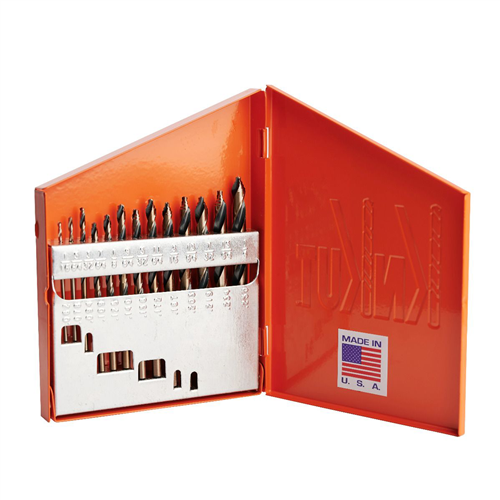 13KK10 Knkut Knkut 13 Piece Mechanics Length Step Point Drill Bit Set 1/16"-1/4" By 64Ths
