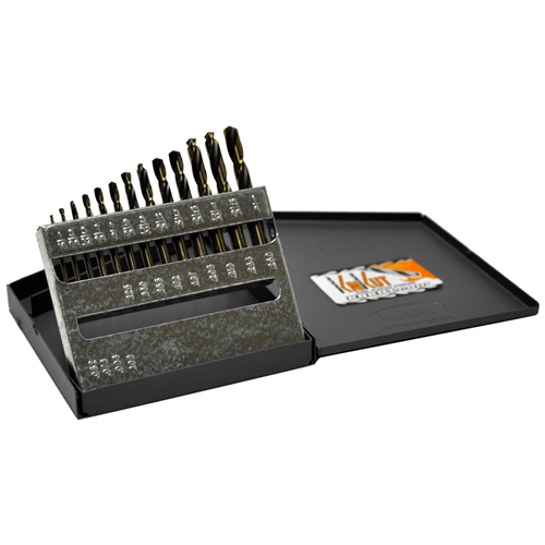 13KK7 Knkut Knkut 13 Piece Short Stubby Length Drill Bit Set 1/16"-1/4" By 64Ths
