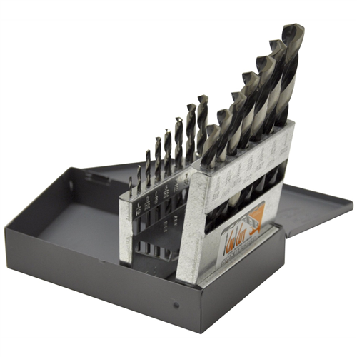 15KK5 Knkut Knkut 15 Piece Jobber Length Drill Bit Set 1/16"-1/2" By 32Nds